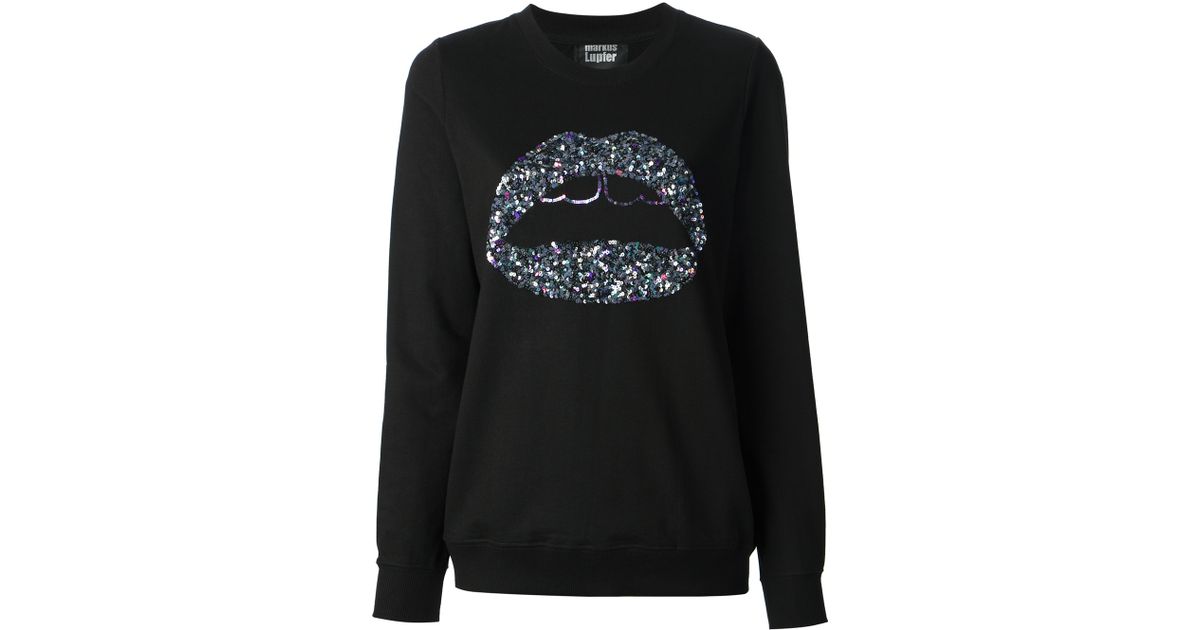 lips sequin jumper