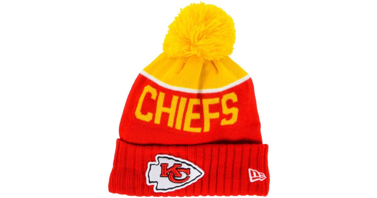 KTZ Kids' Kansas City Chiefs Sport Knit Hat in Yellow/Red (Red) Lyst