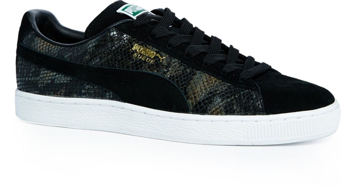 PUMA Suede Python Sneakers in Black for 