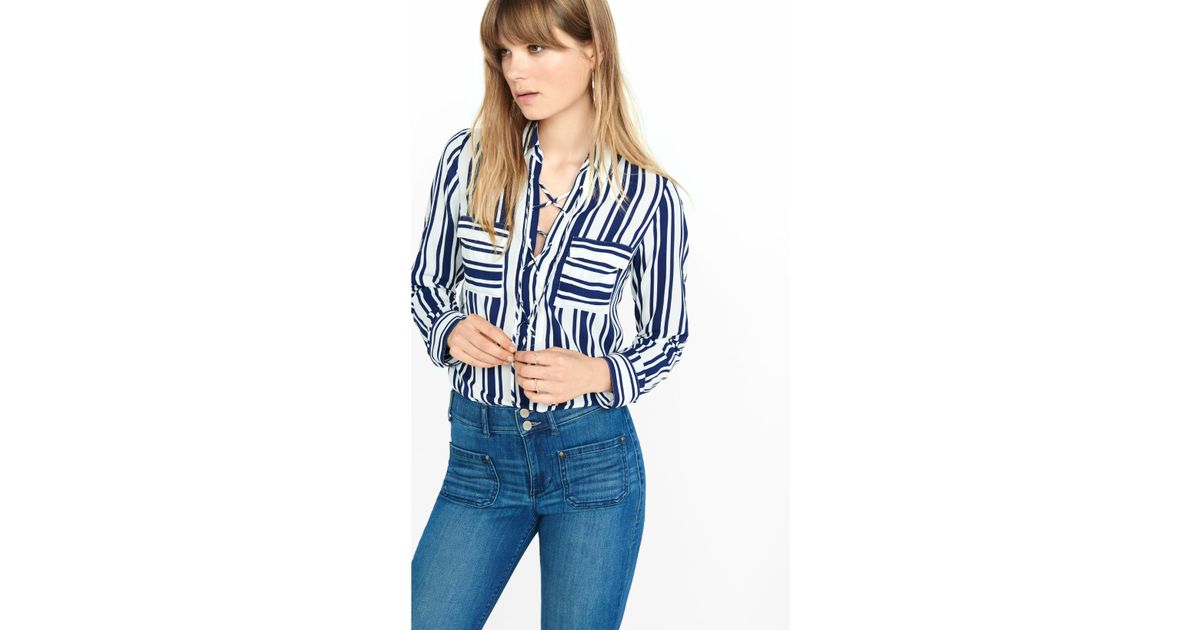 express striped blouse