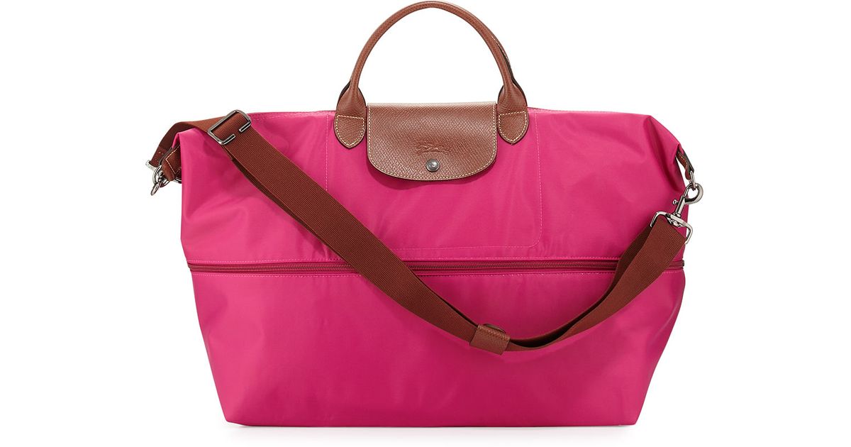 Lyst Longchamp Le Pliage Expandable Travel Bag In Pink