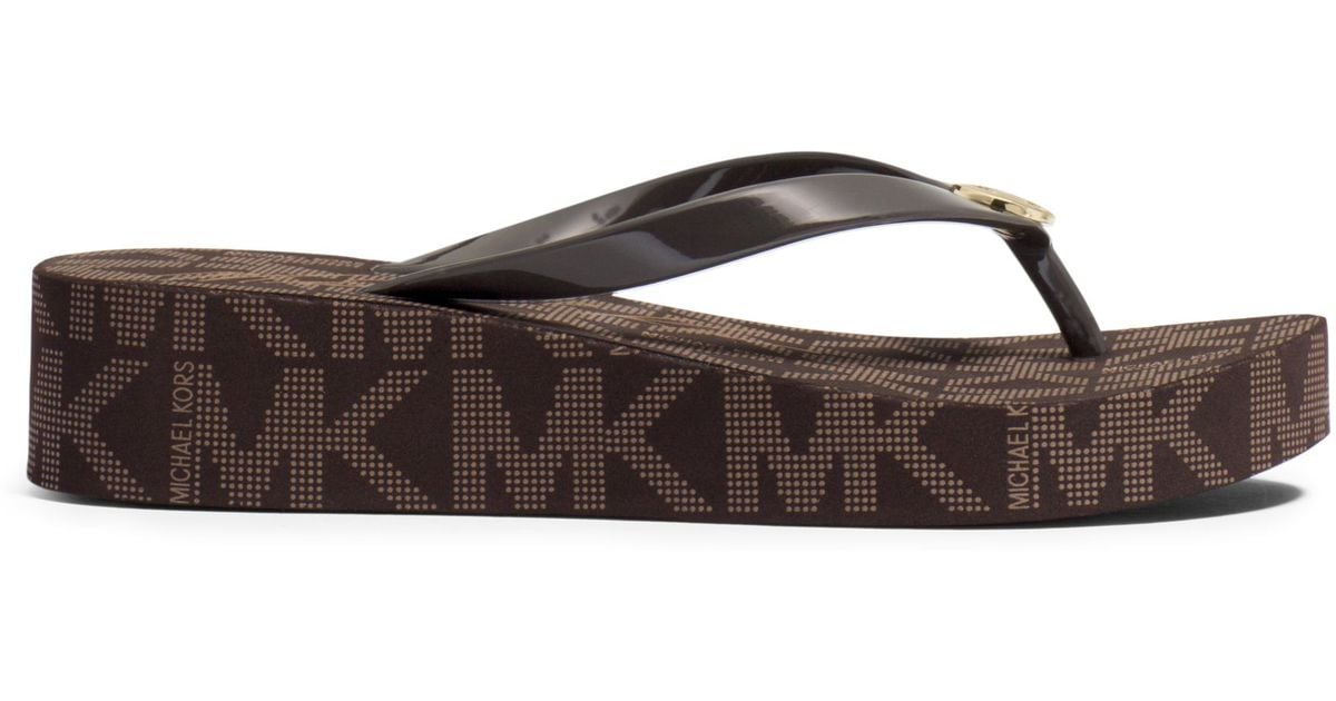 mk wedge flip flops