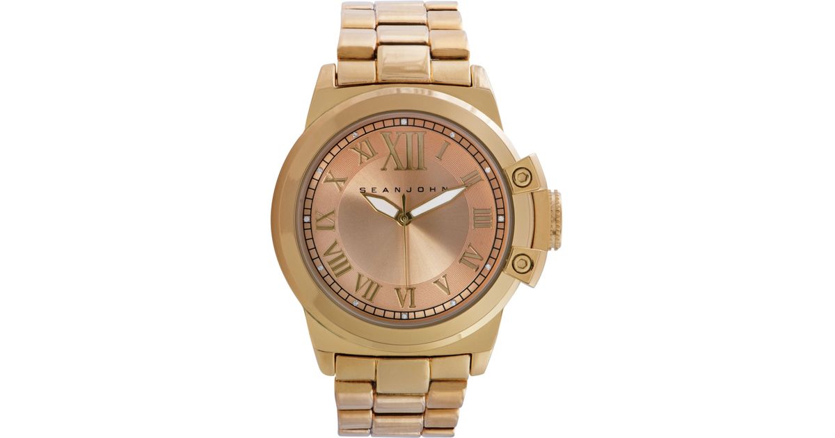 sean john gold watch