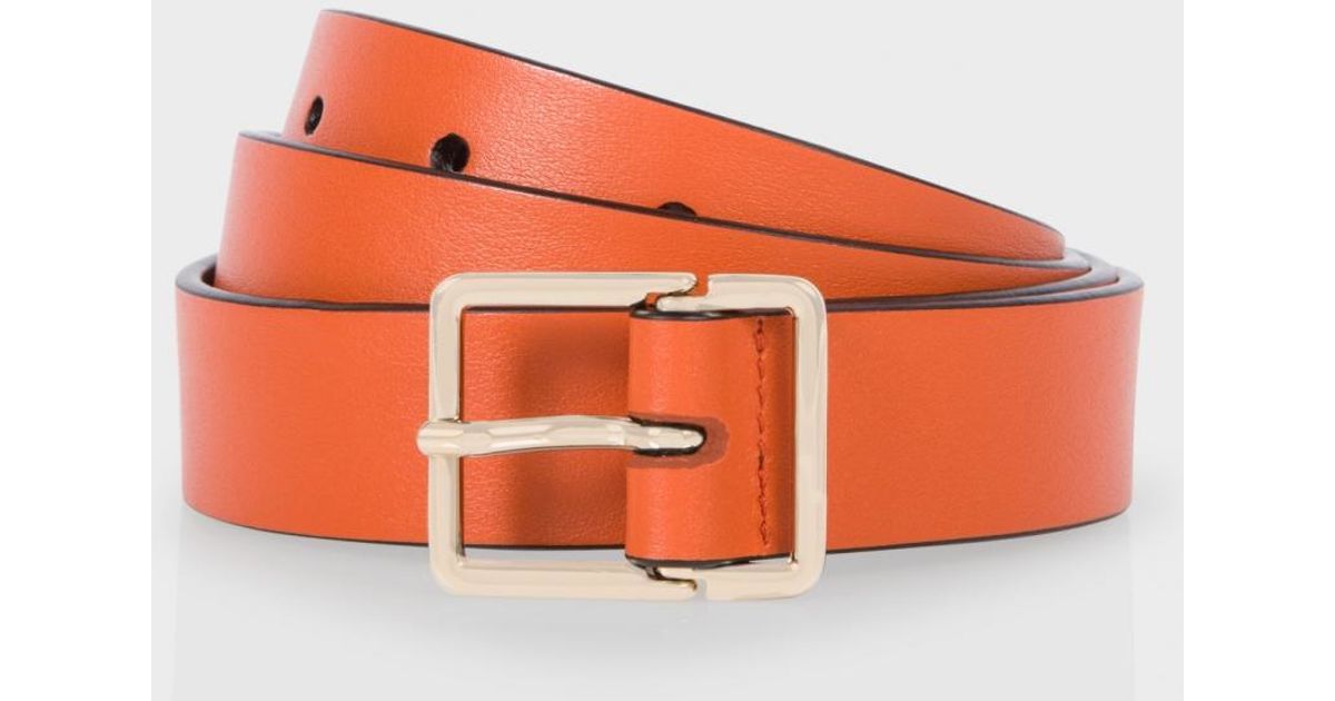 orange leather belt