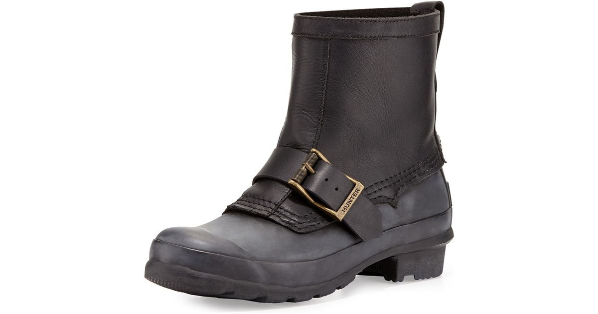 hunter biker rain boots