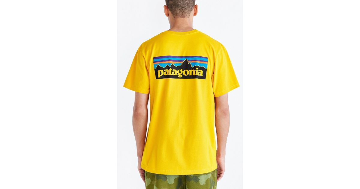 yellow patagonia tee