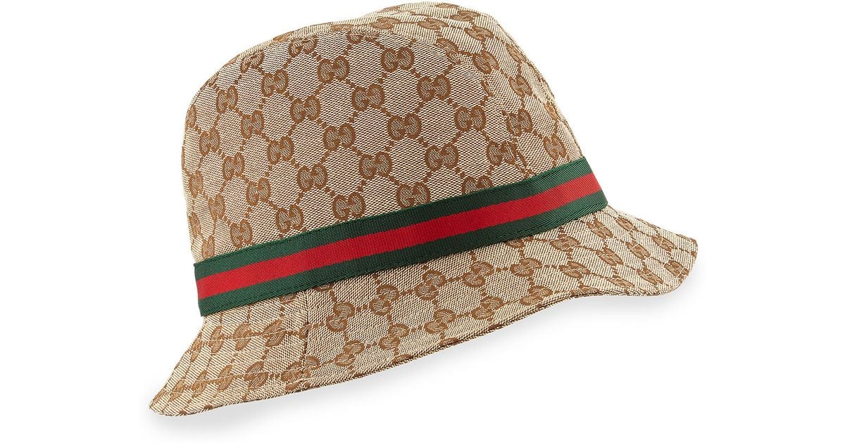 gucci gg canvas fedora