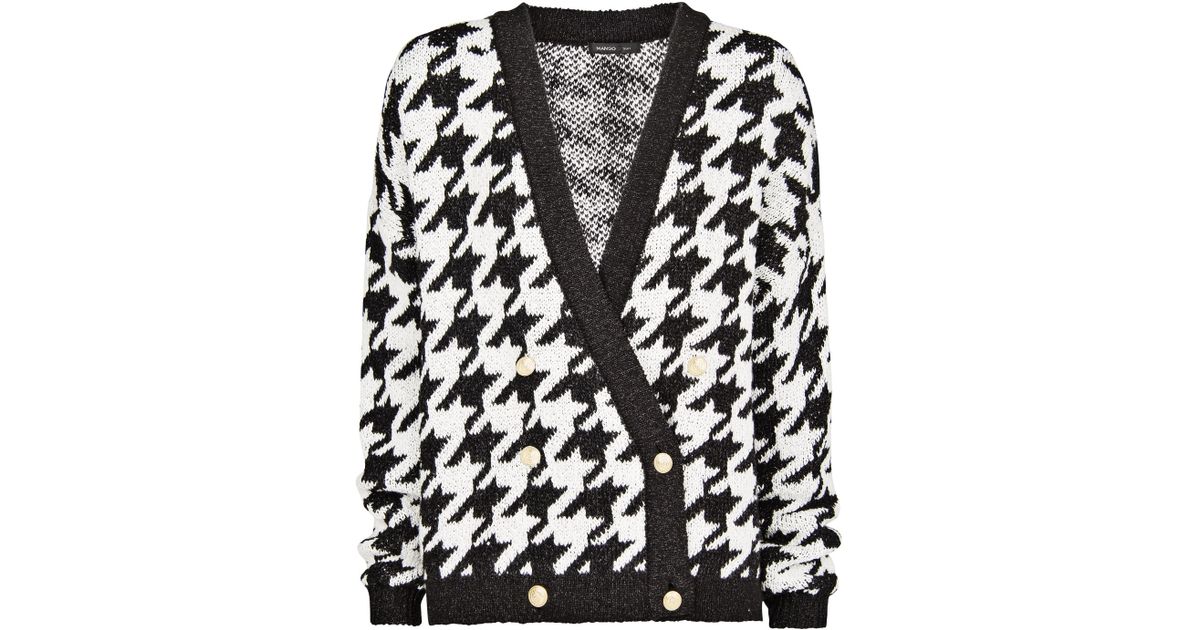 mango houndstooth cardigan