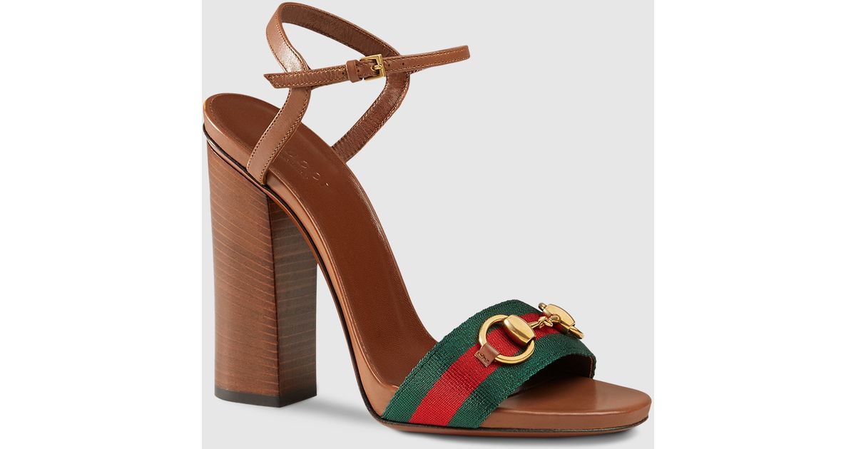 leather and web sandal