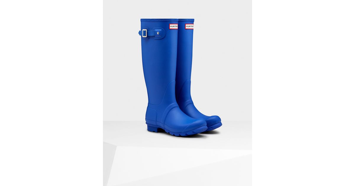 cobalt blue hunter boots