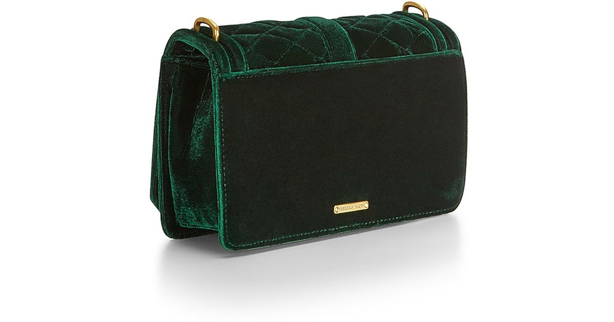green velvet crossbody bag