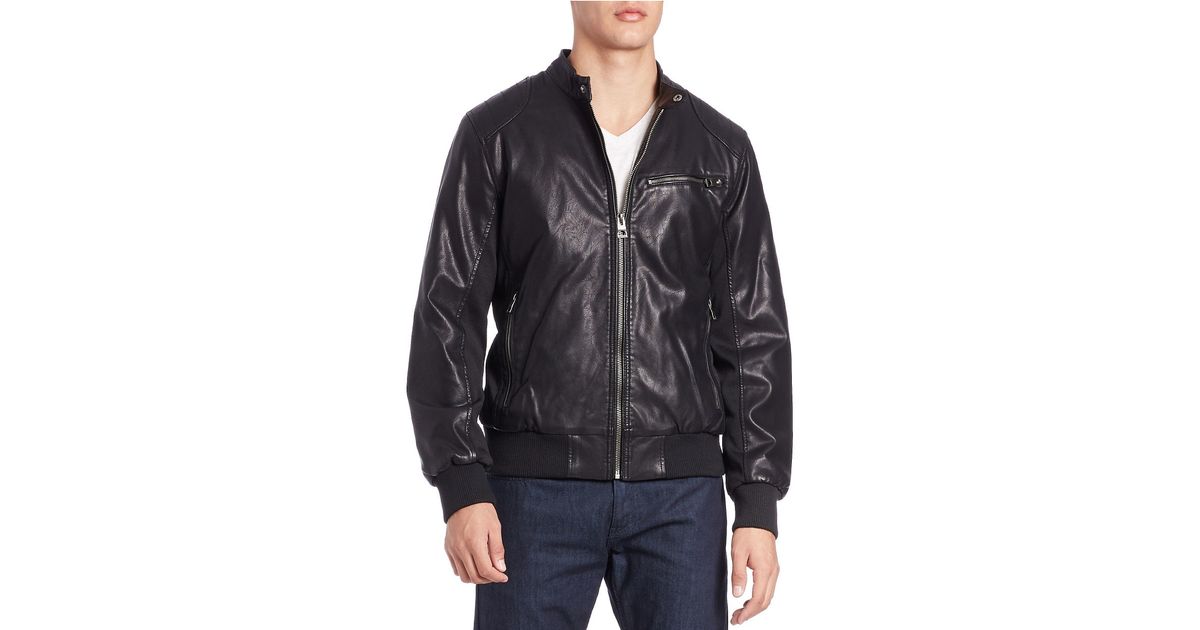 guess black moto jacket
