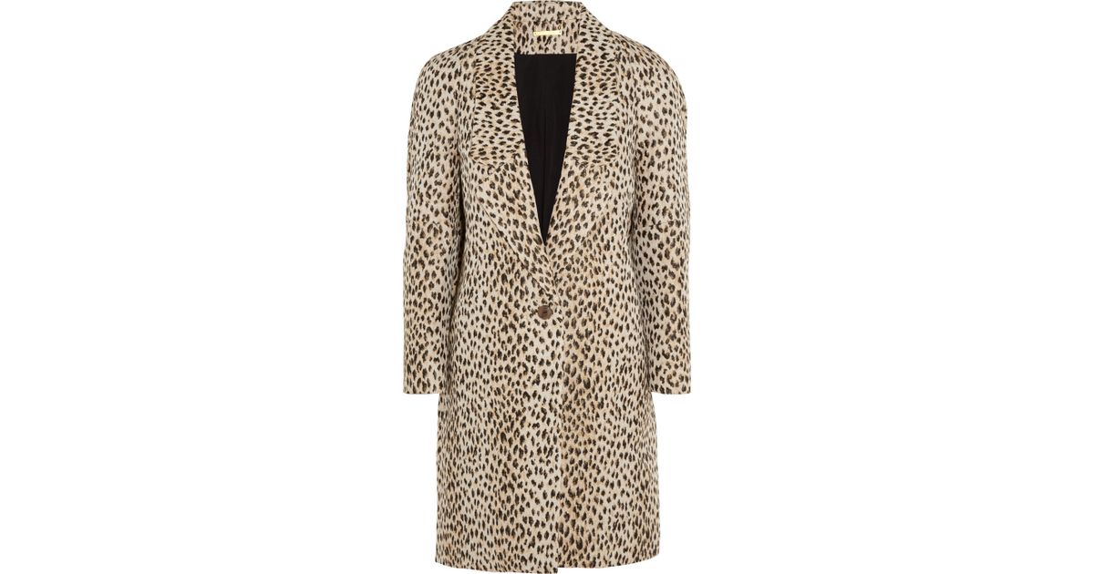 Diane von Furstenberg Britta Leopard-jacquard Coat in Leopard Print ...