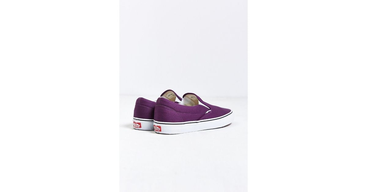 Vans slip ons mens purple hot sale
