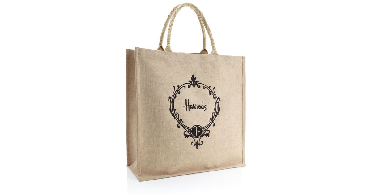harrods jute bag