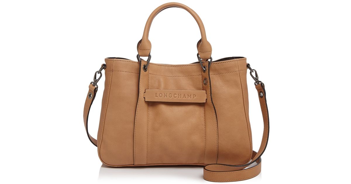 Longchamp Leather Small 3d Tote in Nude 