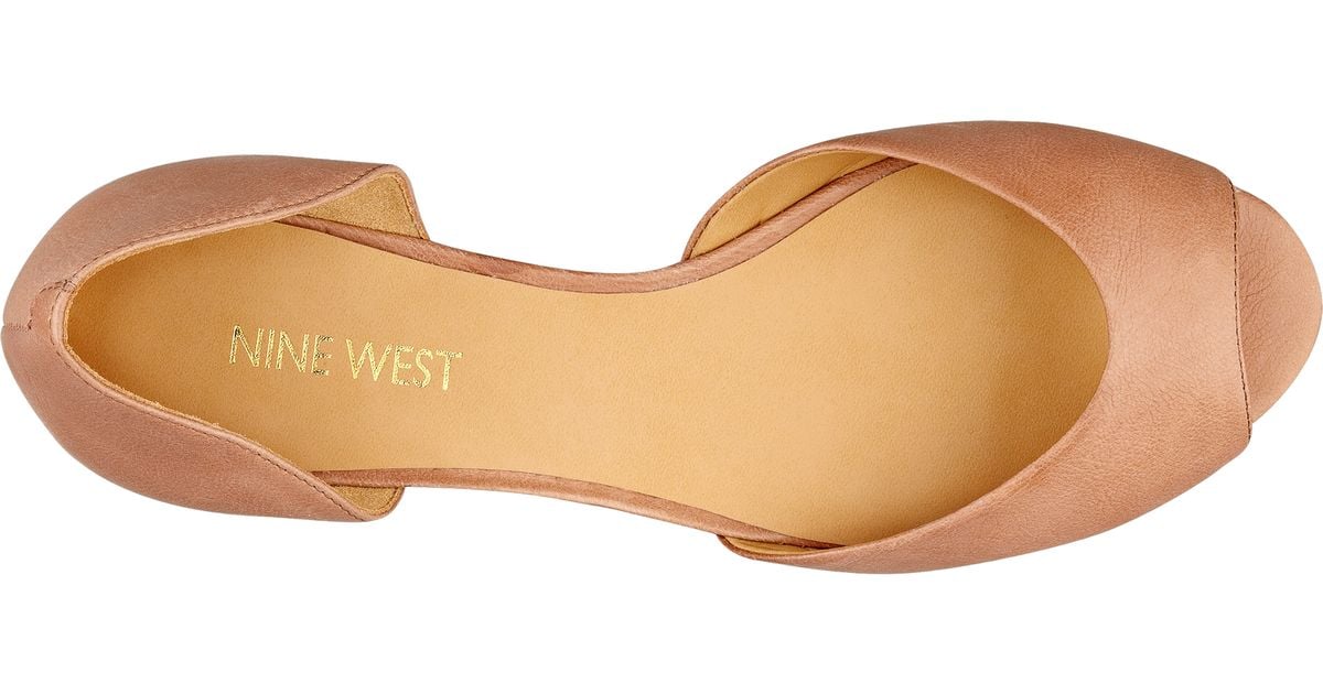 peep toe flats nine west