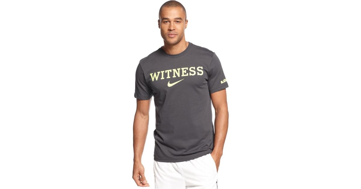 Nike LeBron James Witness Cartoon Dri Fit T Shirt Basketball Black XL