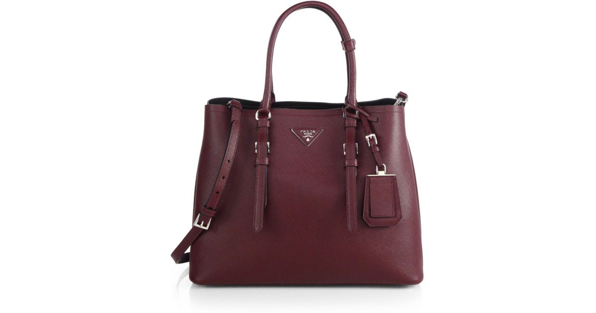 prada saffiano cuir double bag