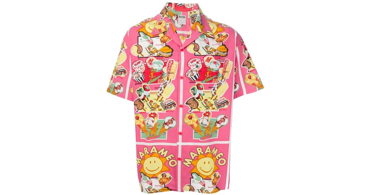 Moschino Ice Cream Print Shirt in Pink for Men | Lyst