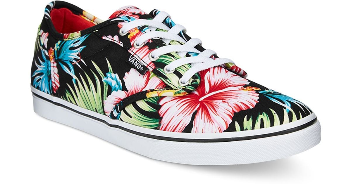 Vans Canvas Women's Atwood Low Aloha Lace-up Sneakers in Black Floral (Black)  | Lyst