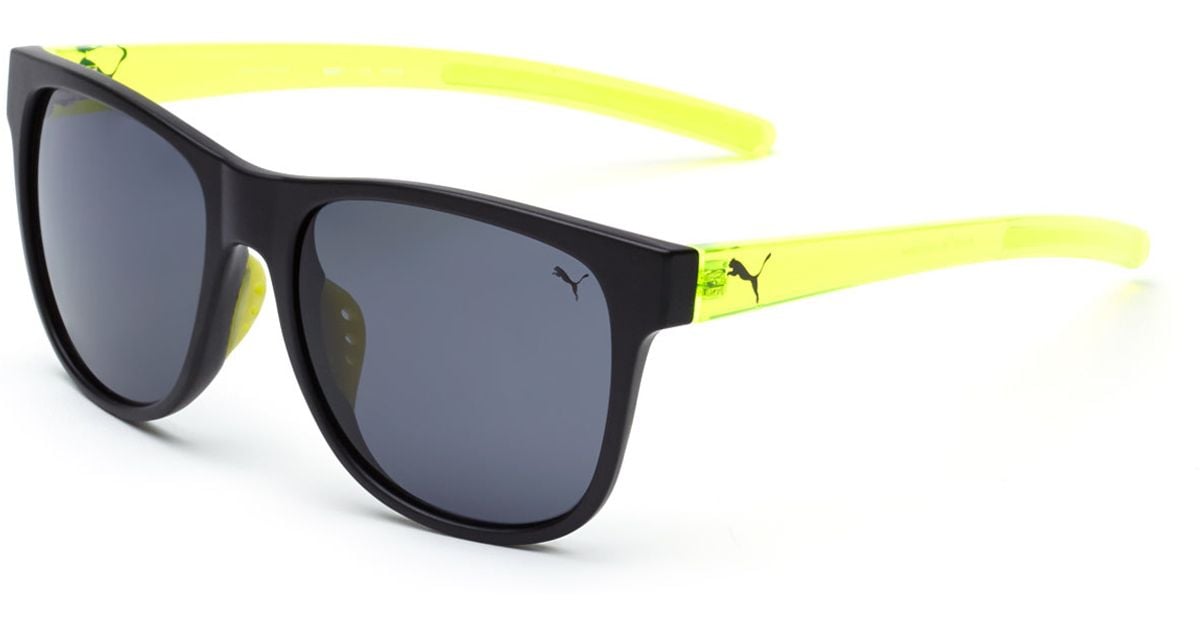 Black \u0026 Neon Yellow Wayfarer Sunglasses 