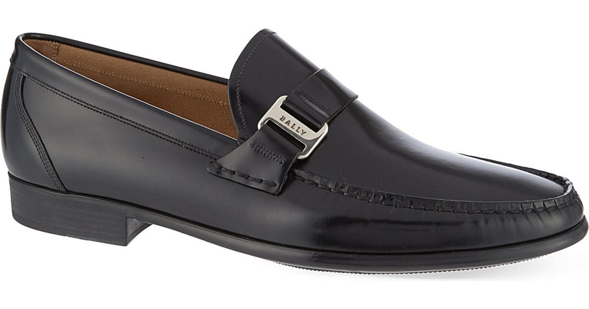 bally colbar leather loafers