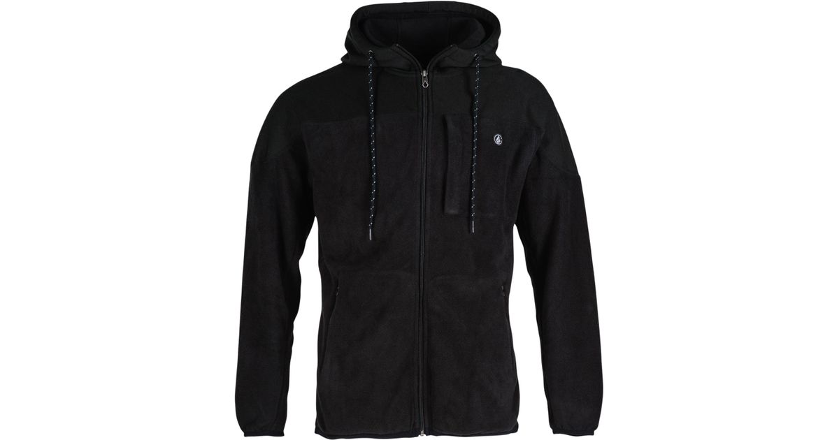 volcom black zip hoodie