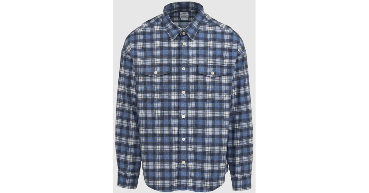 Visvim Pioneer Khadi Check Ls Shirt in Blue for Men | Lyst