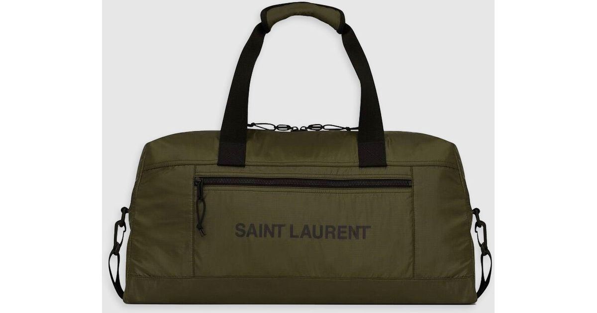 Saint Laurent Nuxx Nylon Duffle in Green for Men Lyst