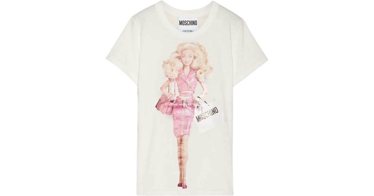 Moschino Barbie -Print Cotton-Jersey T 