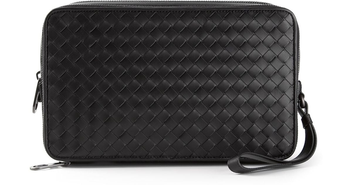 Bottega Veneta Woven Clutch in Black for Men Lyst