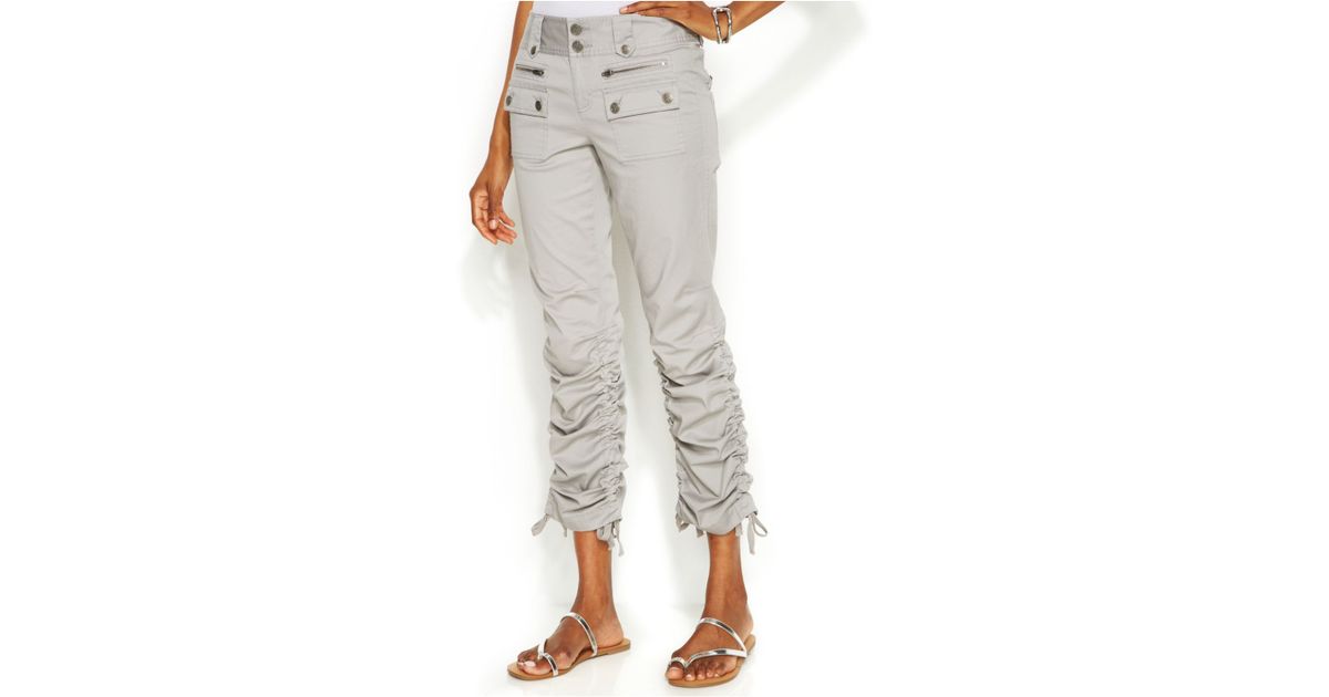 INC International Concepts Petite Ruched-Leg Cargo Pants in Sky Grey (Blue)  | Lyst