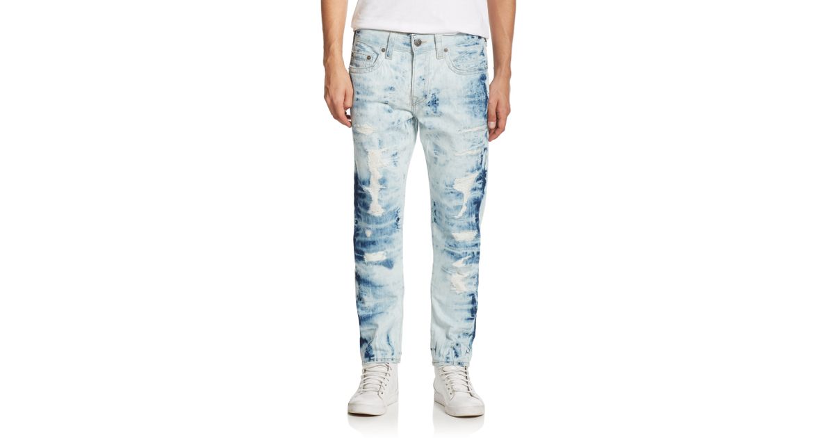 True Religion Dean Tapered Tiedye Jeans in Blue for Men Lyst