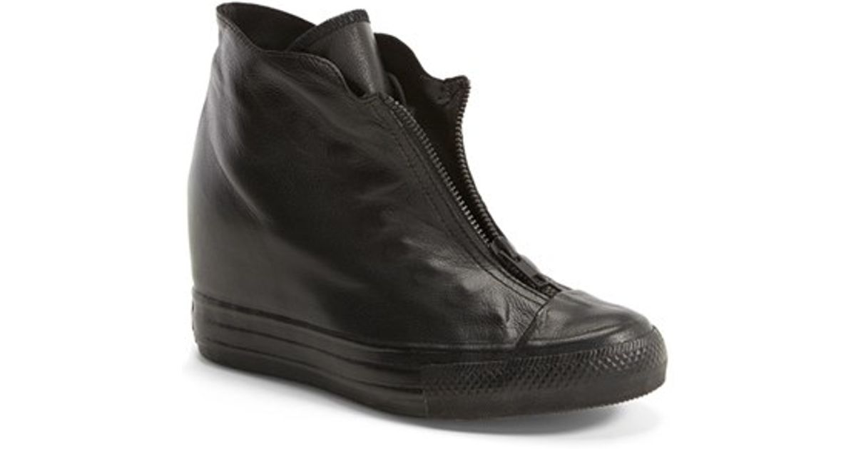 Converse Chuck Taylor All Star 'Lux Shroud' Hidden Wedge Bootie in Black  Leather (Black) - Lyst