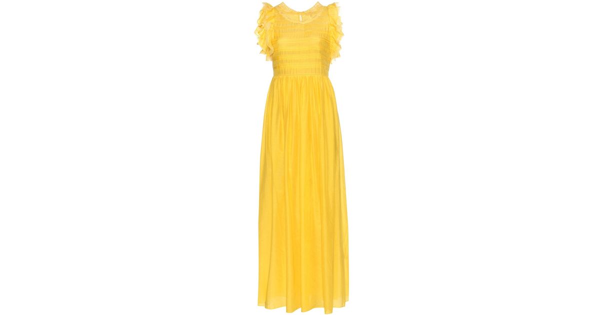 yellow silk maxi dress