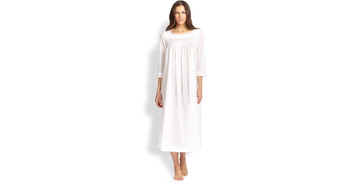 white long sleeve nightgown