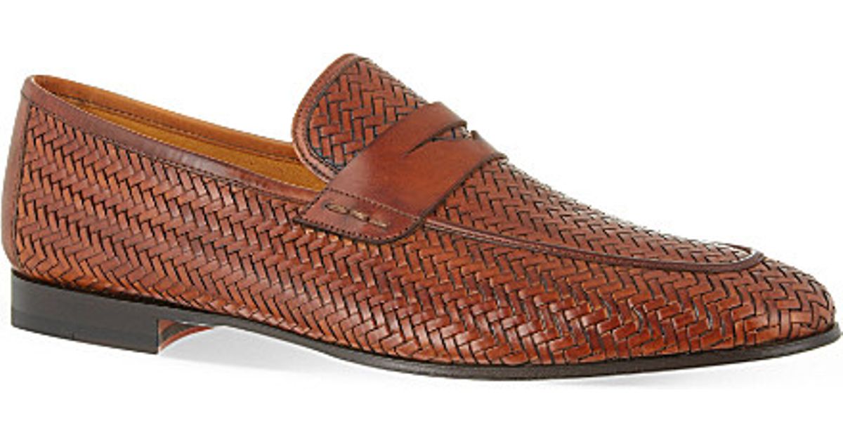 woven penny loafers