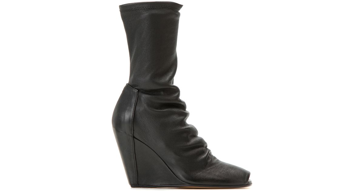 rick owens wedge boots