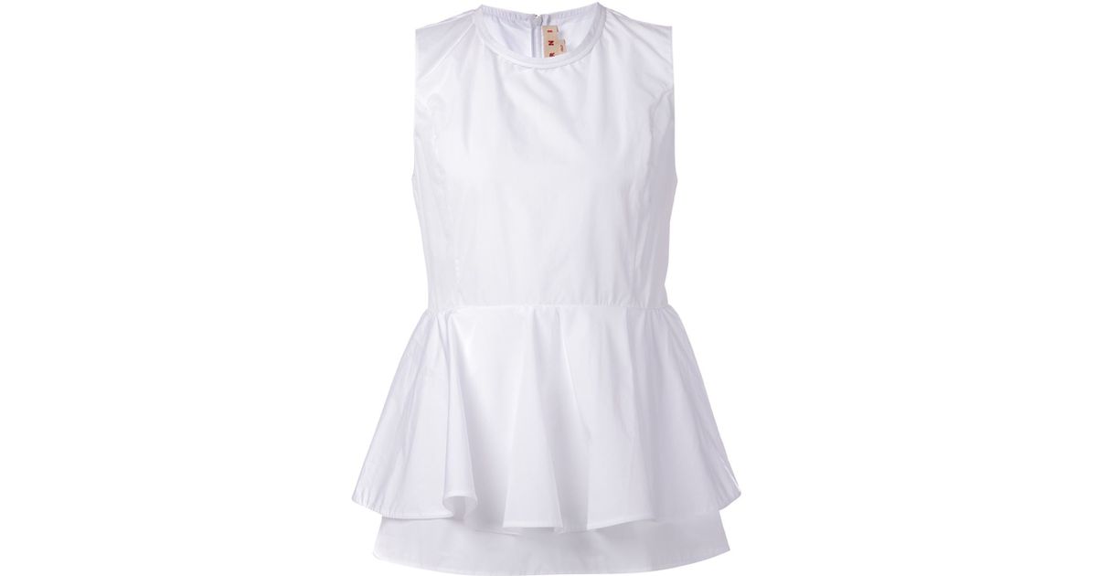 white peplum tank top