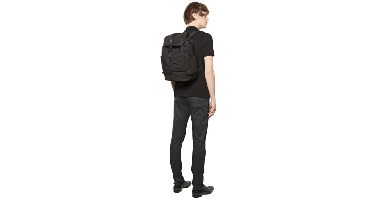 gucci black techno canvas backpack