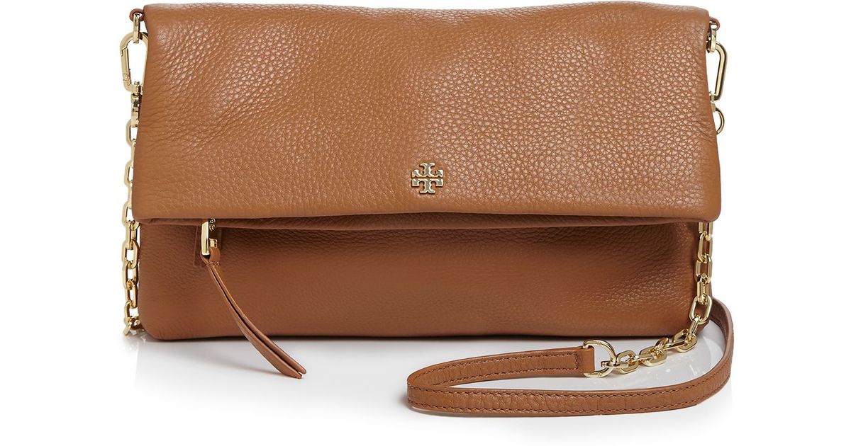 Tory Burch Brown Foldover Crossbody