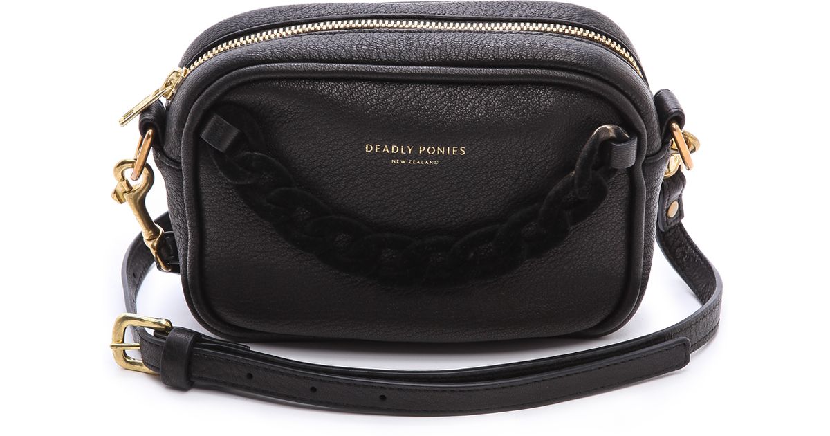 Lyst Deadly Ponies Mr Cub Chain Clutch Rust In Black