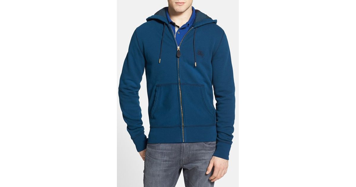 blue burberry hoodie