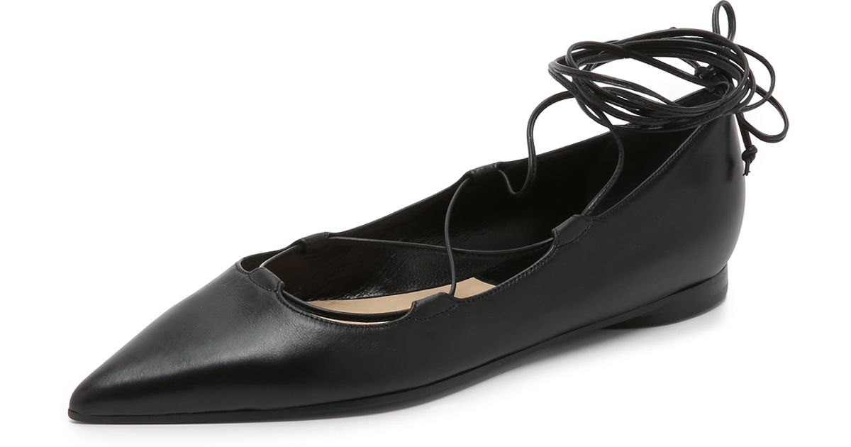 michael kors lace up flats