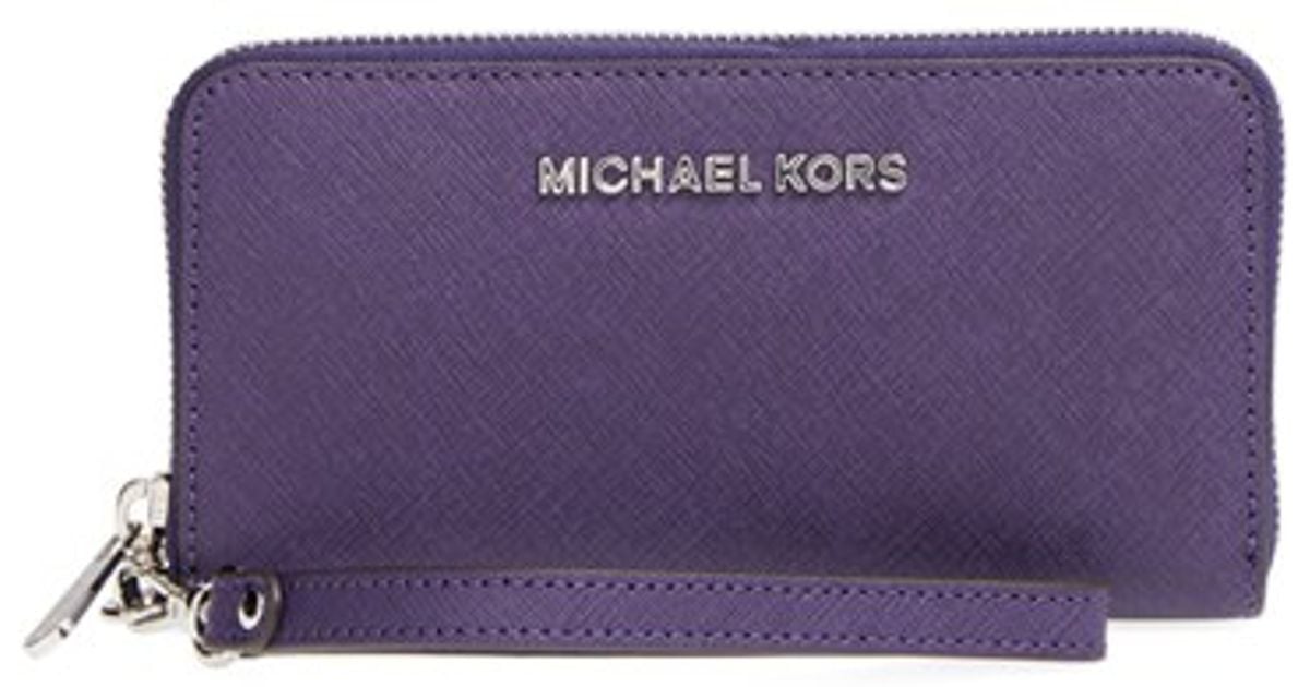 michael kors purple wristlet