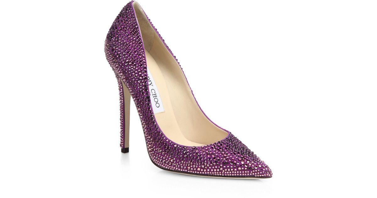 Jimmy Choo Tartini Degradé Swarovski Crystal-covered Pumps in Dark ...