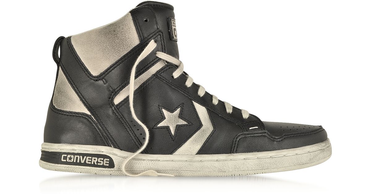 Converse Weapon Hi Leather and Suede Sneaker in Black for Men - Lyst
