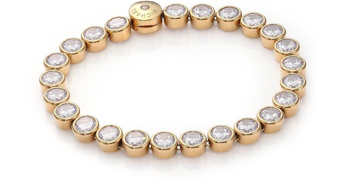 Michael Kors Park Avenue Glam Jeweled Tennis Bracelet/goldtone in Metallic  - Lyst