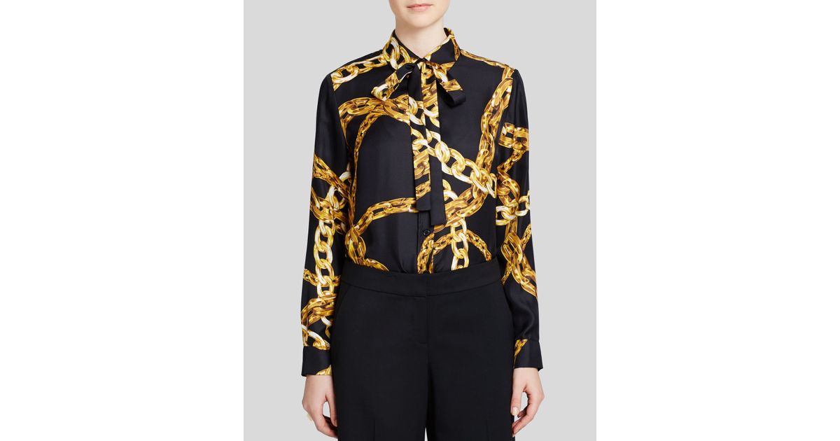 Boutique Moschino Chain Print Silk Tie 